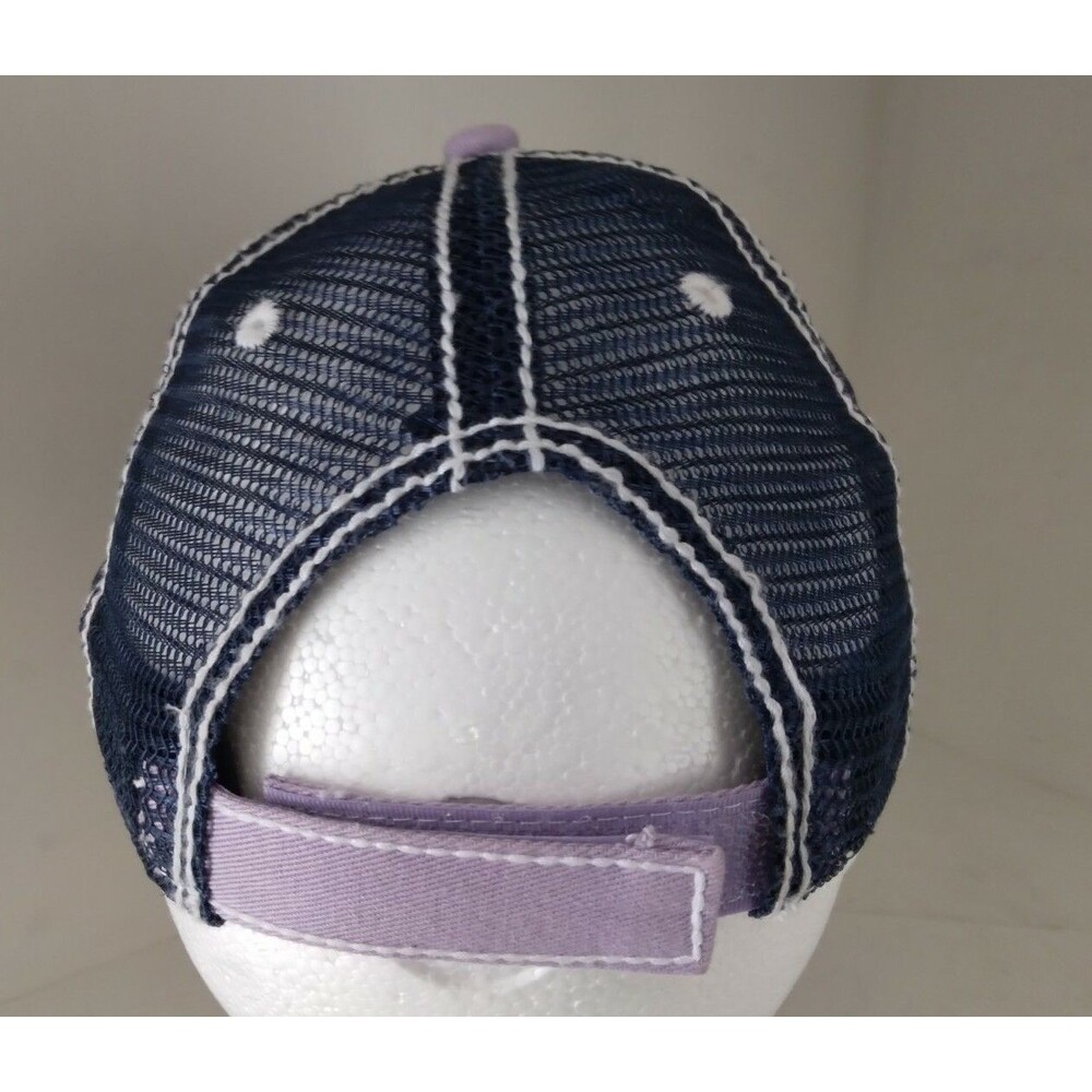 Hard Rock New York Couture Distressed  Purple Blue Mesh Trucker Hat - Picture 3 of 8